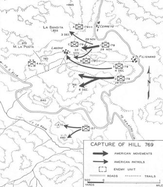 Map of the capture of Hill 769